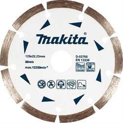 Сегментированный диск алмазный по бетону/мрамору Makita Эконом 125x22.23x7 мм 7997756 - фото 20212