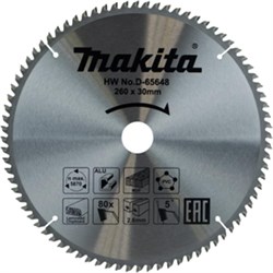 Универсальный пильный диск для алюминия/дерева/пластика Makita D-65648 4771350 - фото 20687