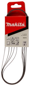 Лента шлифовальная 6х533 мм, P120, 5 шт Makita P-43228 P-43228 - фото 23166