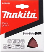 Бумага шлифовальная треугольная на липучке 94 мм, A320, 10 шт Makita D-58659 D-58659