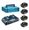 Набор (DC18RD + BL1860B - 4 шт., 6.0Ah, кейс MakPac) MAKITA 198094-8 198094-8 - фото 10906